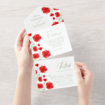 Casamento De Jardim Floral Com Vidro De Vidro Verm
