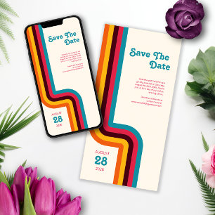 Casamento de Listras de Cores Retro Ousadas e Vibr