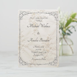 Casamento de local bordado Salve o cartão de data