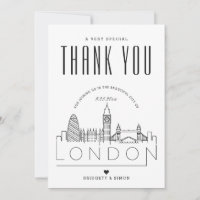Casamento de Londres | Obrigado + Cartão com fotos