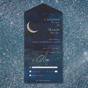 Casamento de Lua Celestial Blue Crescent Sem Janto