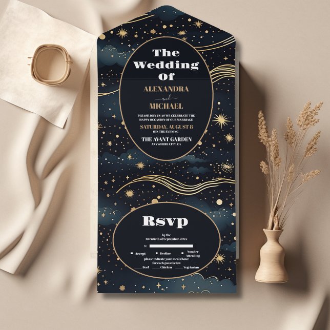Casamento de Lua das Estrelas Azuis Celestiais (Criador carregado)