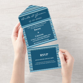 Casamento de luxo com Stripes Azuis