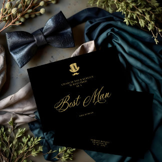 Casamento de Luxo Minimalista Dourado Melhor Amigo
