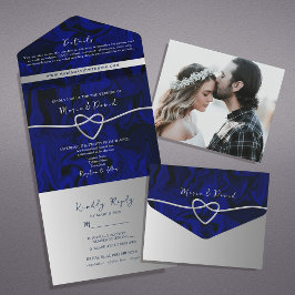 Casamento de Luxo Prata e Azul Real