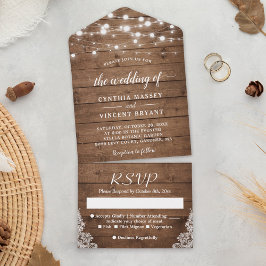 Casamento de Luzes de Brilho Rústico