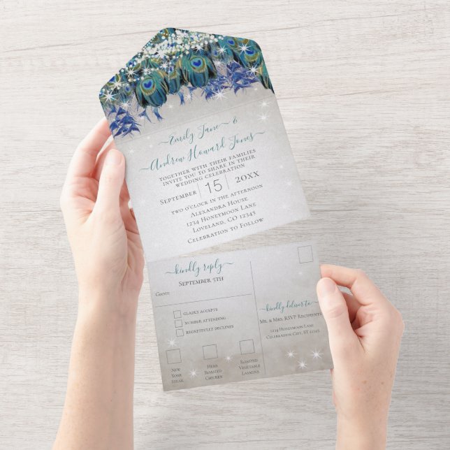 Casamento de Luzes de Fada Peacock Bunting Indigo (Aba destacável)
