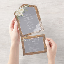 Casamento de Madeira Floral Branca com Cinzas Leve