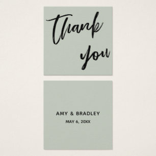 Casamento De Manuscrito Casual Obrigado Sage