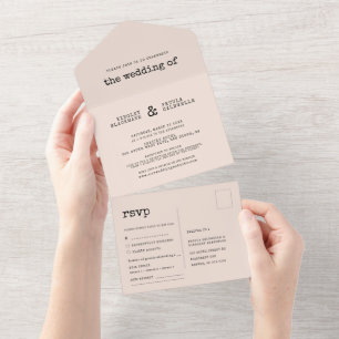 Casamento de máquina de escrever minimalista Vinta