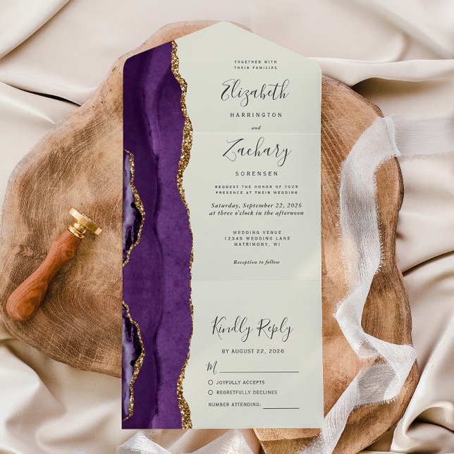 Casamento de marfim Dourado Roxo (Criador carregado)