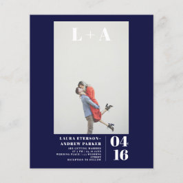 Casamento de marinho minimalista moderno e ousado