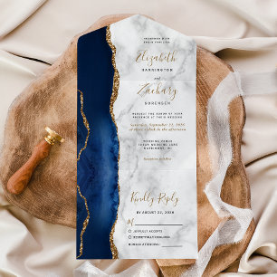 Casamento de mármore azul-Dourado do Agate Marinho