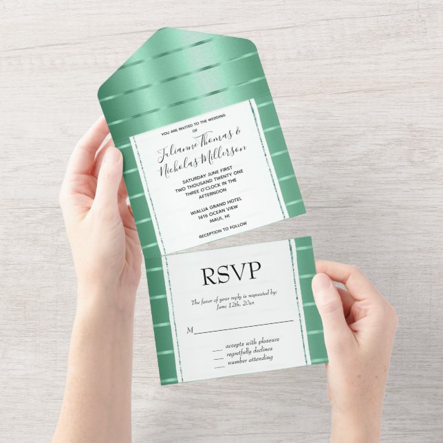 Casamento de Mint Green Ribbon (Tearaway)