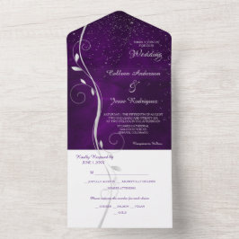 Casamento de Modelo de Foto Roxo de Púrpura de Sil