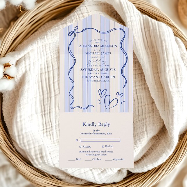 Casamento de Moldura Azul Whimsical (Criador carregado)
