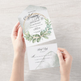 Casamento de Moldura de Folhagem de Moldura de Aqu