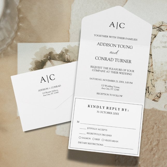 Casamento de Monograma Branco (Criador carregado)