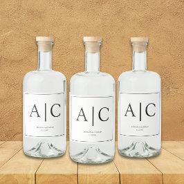 Casamento de Monograma Branco Clássico Moderno