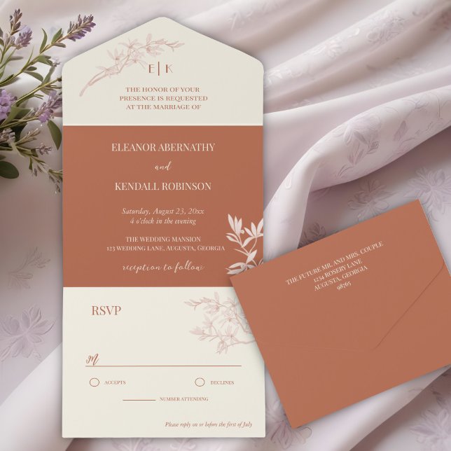 Casamento de Monograma da Flor do eterno (Criador carregado)