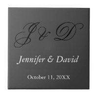 Casamento de Monograma de Script de Caligrafia Atr