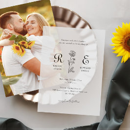 Casamento de Monograma Minimalista Romântico