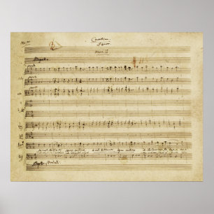 Casamento de Mozart do impressão do manuscrito de