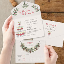 Casamento de Natal Caprichoso com Champanhe