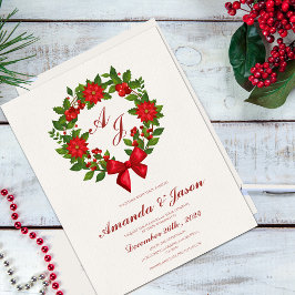 Casamento de Natal com Berries Verdes e Poinsettia