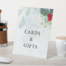 Casamento de Natal e Inverno em Aquarela Elegante