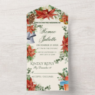 Casamento de natal floral clássico