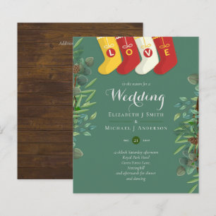 Casamento de Natal Russo do Orçamento Convite par