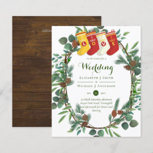 Casamento de Natal Russo do Orçamento Convite par