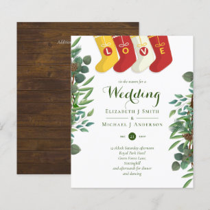Casamento de Natal Russo do Orçamento Convite para