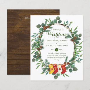 Casamento de Natal Russo do Orçamento Convite para