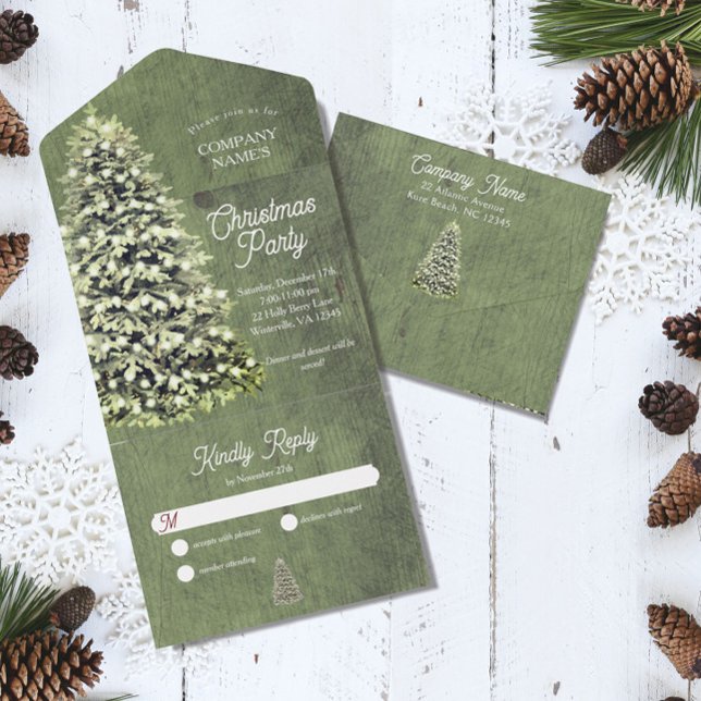 Casamento de Natal Verde com Flocos de Neve de inv (Criador carregado)