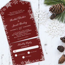 Casamento de Natal Vermelho da Fronteira dos Floco