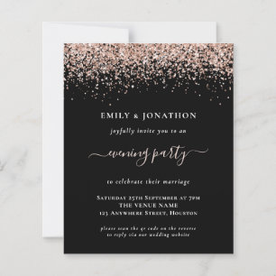 Casamento de Noite Negra-Negra Dourada com Rosa de