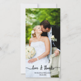 Casamento de Obrigados e amor Obrigado Cartão com 