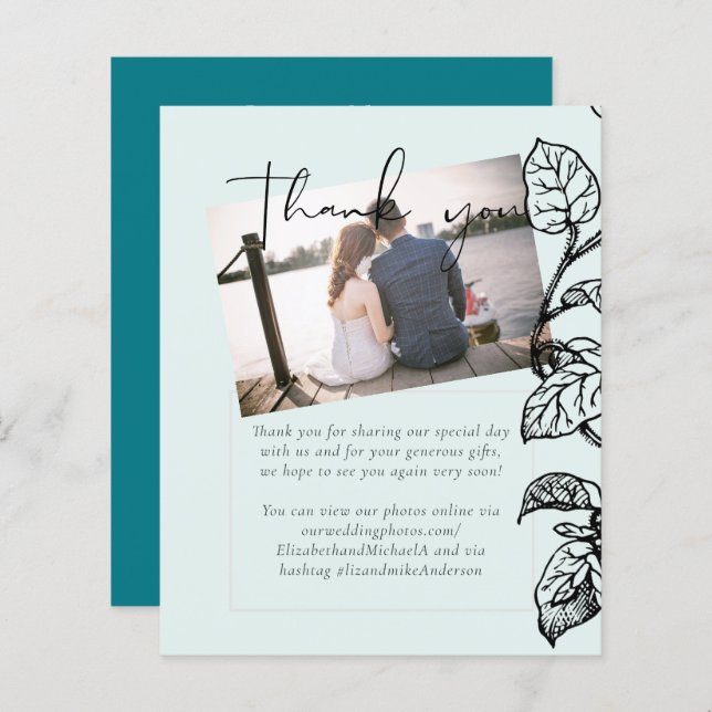 Casamento de Orçamento de Folha de Jardim Botânico (Frente/Verso)