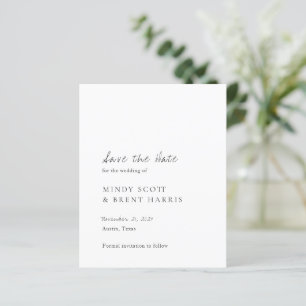 Casamento de Orçamento de Foto Minimalista Salve a