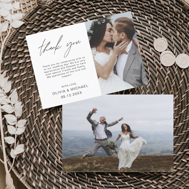 Casamento De Orçamento Obrigado Foto Minimalista (Criador carregado)