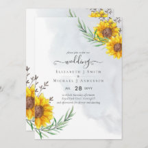 Casamento de Orçamento Rustic Sunflower Woodland B