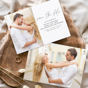 Casamento de Orçamento Salve a Data Foto Minimalis