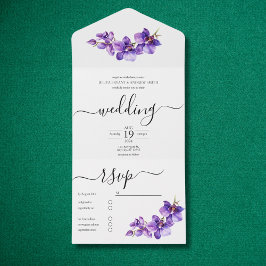 Casamento de Orquídea Púrpura e Branca