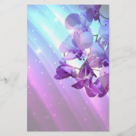 casamento de orquídeas roxas florais modernas