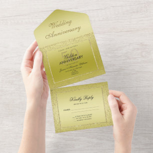 Casamento de Ouro Dourado Confetti 50º