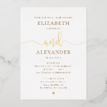 Casamento de ouro elegante. Clássica