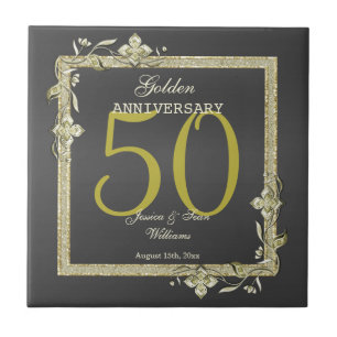 Casamento de Ouros Dourado Gem & Glitter 50th