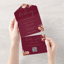 Casamento de Outono com Código QR Floral em Borgon